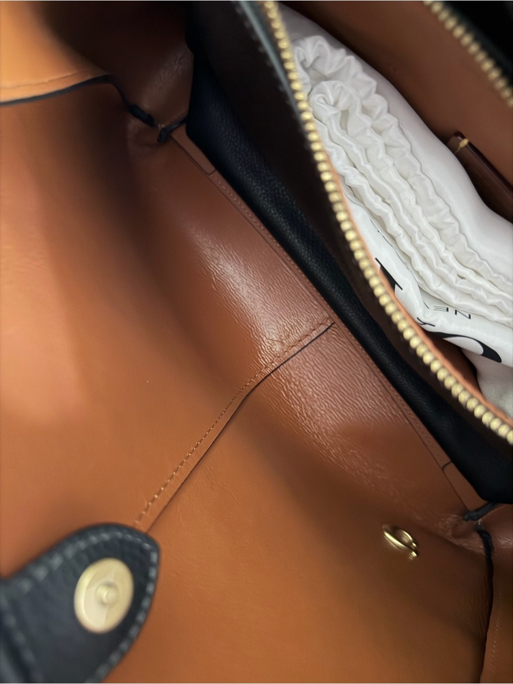 COACH Large Lana in Black/Gold - Picture 8 of 10
